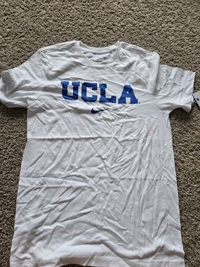 Nike White UCLA Logo T-Shirt with Blue Print